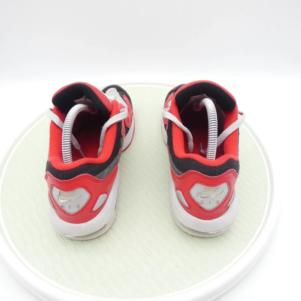 Nike Air Max2 Light AO1741-601 Mens 9.5 Running Shoes Red Black Silver Sneakers